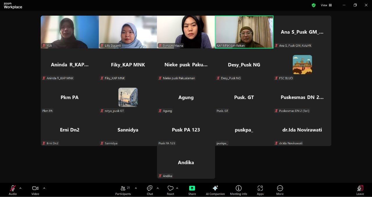 Dinas Kesehatan Kota Yogyakarta Bekerja Sama Dengan Syncore Indonesia Dalam Kegiatan Pendampingan Pra-Audit Puskesmas Ngampilan